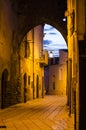 The beautiful colors Old City medieval streets in the evening vi Royalty Free Stock Photo