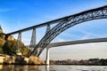 Iron bridge called Luis I over the waters of the Douro river