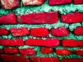 A beautiful coloured wall bricks red Royalty Free Stock Photo