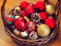 Beautiful and colourful Christmas ornaments decorations Royalty Free Stock Photo