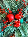 Beautiful and colourful Christmas ornaments decorations Royalty Free Stock Photo