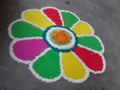 Beautiful colourful Rangoli design  for Diwali Festival Royalty Free Stock Photo