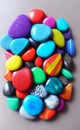 Beautiful and colourful stones close-up