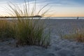 Beautiful and colourful sunset at the beach in germany baltic sea