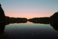 Autumn sunset over a lake Royalty Free Stock Photo