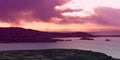 Sunset over Lake Titicaca in Peru Royalty Free Stock Photo