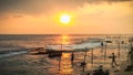 Sunset at sri lankan beach