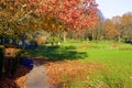 London parks in autumn, England Royalty Free Stock Photo