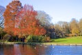 London parks in autumn, England Royalty Free Stock Photo