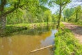 The beautiful colours and reflections along the Wey and Arun Canal England near Loxwood Royalty Free Stock Photo