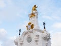 Beautiful column on the Maria Cristina bridge Maria Kristina zubia in Basque language