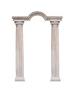 Beautiful columns in classical style isolated on white background Royalty Free Stock Photo