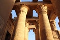 beautiful columns of Kom Ombo temple Royalty Free Stock Photo