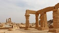 The beautiful columns of per Ptah temple on Kalabsha island in Aswan