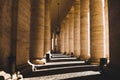 beautiful columns with shadow