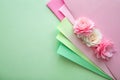 Colorful of soft pink and green paper background Royalty Free Stock Photo