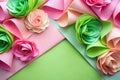 Colorful of soft pink and green paper background Royalty Free Stock Photo