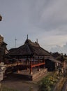 Gazebo with traditional architecture that still stands strong in the village of Panglipuran, Bali