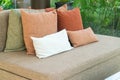 Beautiful pillow decoration on sofa Royalty Free Stock Photo