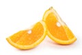 Beautiful common orange isolated on white background, clipping path, cut out, close up Royalty Free Stock Photo