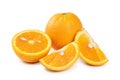 Beautiful common orange isolated on white background, clipping path, cut out, close up Royalty Free Stock Photo