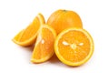 Beautiful common orange isolated on white background, clipping path, cut out, close up Royalty Free Stock Photo