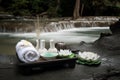 Beautiful composition of spa accessories Royalty Free Stock Photo
