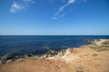 Beautiful composition of the wild coastal strip