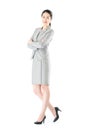 Beautiful confident asian business woman cross arm standing Royalty Free Stock Photo