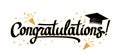 Beautiful congratulatory letter Congratulations on graduation and graduation Royalty Free Stock Photo