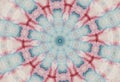 Beautiful contrasted pink and blue kaleidoscopic pattern