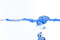 Beautiful and cool bubbles of blue water Royalty Free Stock Photo