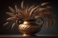 Beautiful copper vase, Generative AI.