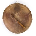 Ancient indian tambourine drum drumstick replica