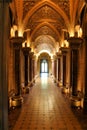 Beautiful corridor with archs and pillars of Monserrate Palace in Sintra Royalty Free Stock Photo
