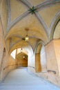 Beautiful corridor in Cesky Krumlov castle Royalty Free Stock Photo