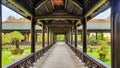 A Beautiful Corridor At Garden In Hue Imperial Citadel, Vietnam.