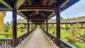 A Beautiful Corridor At Garden In Hue Imperial Citadel, Vietnam.