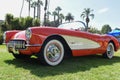 A beautiful 1957 Corvette on display. Royalty Free Stock Photo