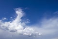 Beautiful cottony white cloud. Cumulus nimbus storm cloud