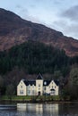 Beautiful Country house by Loch Shiel, Glenfinnan Scotland Royalty Free Stock Photo