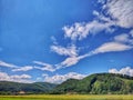 Beautiful country side blue clouds