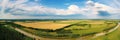 Beautiful countryside landscape with croplands fields and beautiful sky Royalty Free Stock Photo