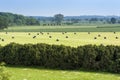 Beautiful countryside seen from Berkeley Castle in county of Gloucestershire, England Royalty Free Stock Photo