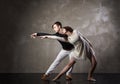 Beautiful couple in the active ballroom dance Royalty Free Stock Photo