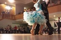 Beautiful couple in active ballroom dance Royalty Free Stock Photo