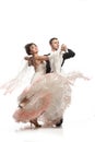 Beautiful couple in the active ballroom dance Royalty Free Stock Photo