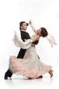 Beautiful couple in the active ballroom dance Royalty Free Stock Photo