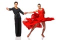 Beautiful couple in the active latino dance Royalty Free Stock Photo