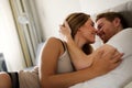 Beautiful couple being passionate Royalty Free Stock Photo